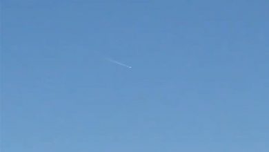 صورة فيديوهات تظهر دخول الصاروخ الصيني للغلاف الجوي